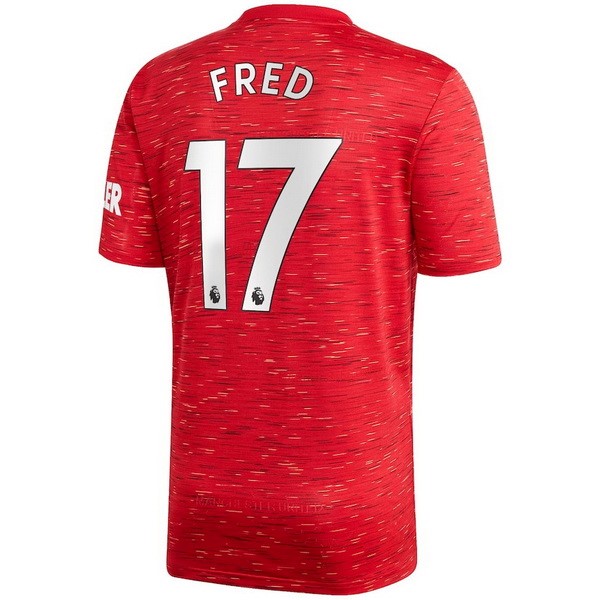 Camiseta Manchester United NO.17 Fred 1ª 2020-2021 Rojo